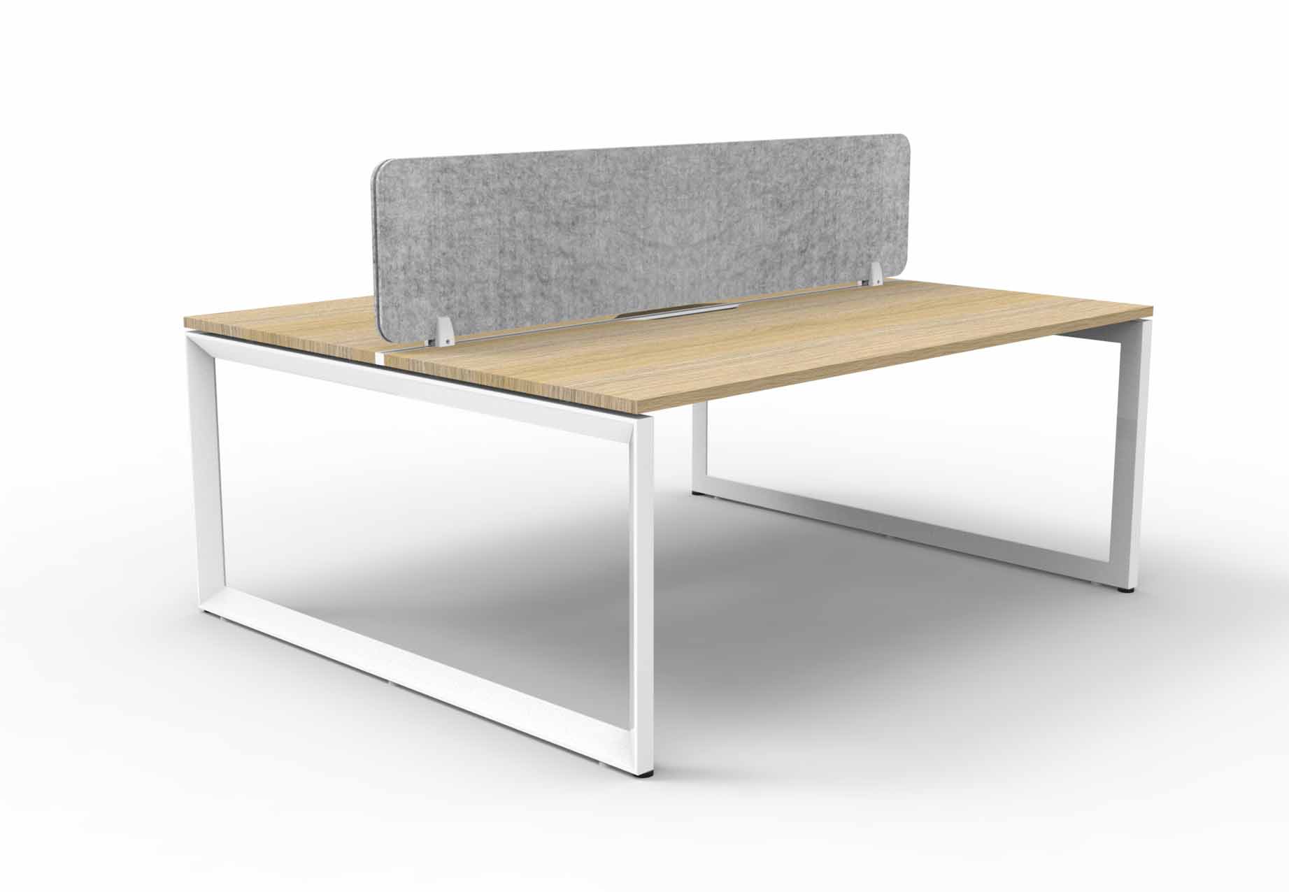 Loop 2 Person Double Sided Workstation - with Eco Screen